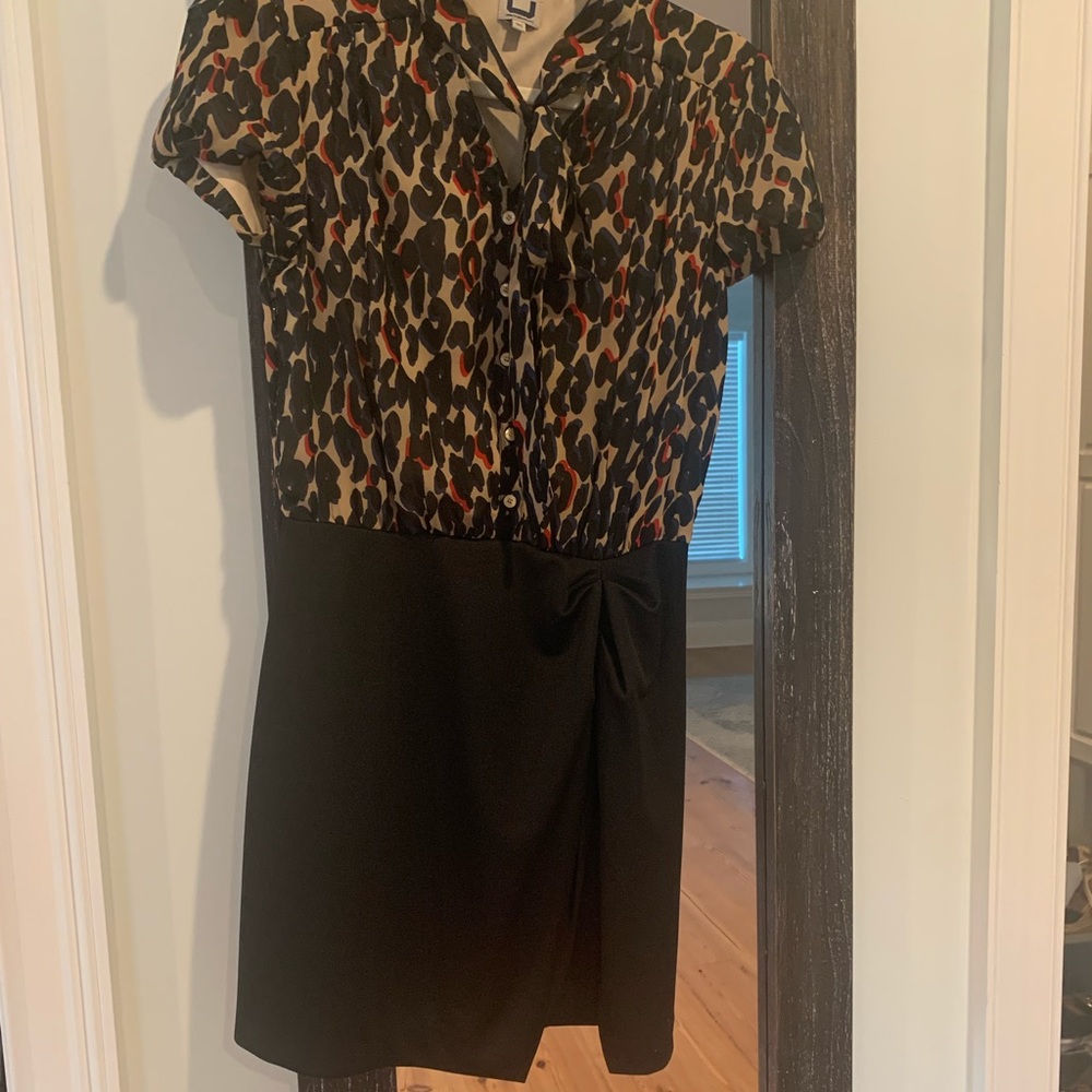 Classy cocktail dress with animal print